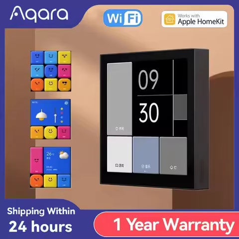 Aqara Smart Magic Switch S1E WiFi Touch Control 4" Full LED Timer Calendar Power Statistics Scene Se