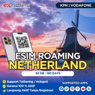 eSIM Belanda 50 GB Data | 180 Hari | eSIM Roaming | eSIM Travel Netherlands
