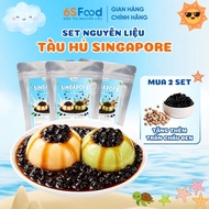 Ingredient Set for making Singapore Tofu with black sugar pearls, finished product, 20 cups - 6SFOOD