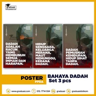 Poster Anti Dadah. Bahaya Dadah, Sudut PPDA sekolah,Minimalist Set 3 pcs #pstr