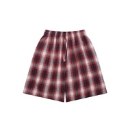 Acne studio 26ss 1996 Burgundy Check Patch Pocket Shorts