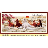 - Successfully embroidered painting of eight horses mn0102 (200x90cm) mn0101 (150*70) -mn0264 (195x8
