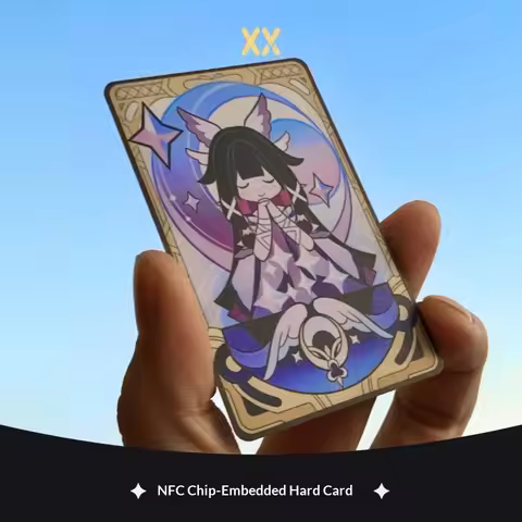 Genshin Impact Damselette Columbina ACG Cards Anime Goods ID Card Supports NFC Creative Gifts Collec