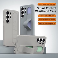 New For Samsung S25Ultra Phone Case S25Ultra/S25Plus Smart Button Silicone Wristband Phone Case