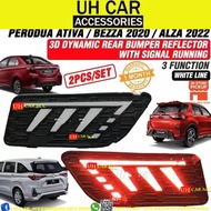 PERODUA ATIVA/BEZZA 2020-2022/ALZA 2022 3D DYNAMIC REAR BUMPER REFLECTOR LIGHT