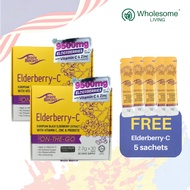 [BUY 2 FREE 5s] BerryBright Elderberry-C Advanced Immunity Formula with Vitamin C+Zinc 2.2g x30s x2 