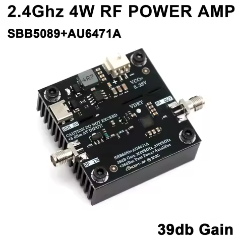 SBB5089 AU6471A 2.4Ghz 4W RF Power Amplifier 2.2G-3.1GHz PA signal AMP FOR 2.4G Transmitter drone Bl
