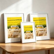 1pc 30x40cm Solid Wood Photo Frame, A4/A3 Oak Wood Photo Frame, White Photo Frame, Elegant Minimalis