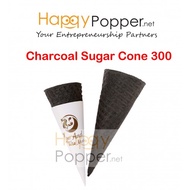 Happypopper Kon Aiskrim Charcoal Sugar Crispy Cone 300 Pcs 黑炭脆皮冰淇淋雪糕筒 300