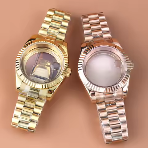 Stainless Steel Rose Gold 36mm 39mm Watch Case Fit DATEJUST Seiko NH35 NH36 Movement 28.5mm Dial Wat
