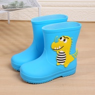 A-6💝Children's Rain Boots Cute Cartoon Boys and Girls Kindergarten Waterproof Baby Shoe Cover Non-Slip Rain Boots Rubber