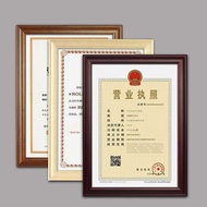 Mahogany Color Solid Wood Photo Frame A4A3 Business License Frame A4 Certificate Frame Certificate F