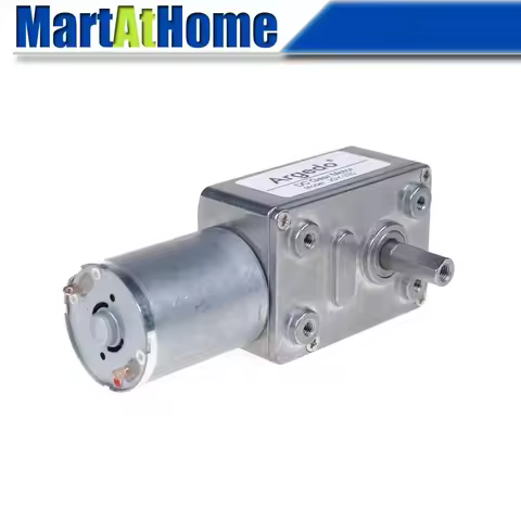 JGY-370 Turbine Worm Gear DC Geared Motor JGY370 6V 12V 24V DC 6~210 RPM Shaft 6mm High Torque Self-