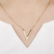 < 316 Shop > [F329/F328] (High-Quality Stainless Steel Necklace-Rose Gold V-Shaped Necklace/Rose Nec