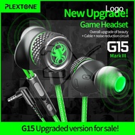 Plextone G15 3.5mm Sport Headset Noise Reduction In-Ear Earphones Gaming Headphone