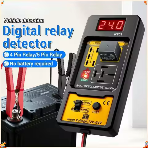 11-25V Relay Detector RT01 Digital Universal 4/5 Pins Car Battery Vehicle Detection Digital Display 