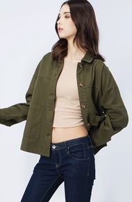 Logo Jeans Jaket Zeline Army 34411L5AR