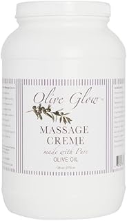 Olive Glow Massage Cream Made with Olive Oil to Repair Dry Skin &amp; Soothe Sore Muscles, Best Skin Therapy Lotion, Moisturizes Skin During Massages for Smooth, Soft Skin, 1 Gallon