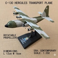 Diecast miniature metal model 1:50 scale Military transport aircraft C-130 Hercules Air Force ITALIA