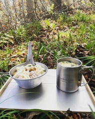 日本belmont - 雙層摺柄鈦杯 450ml (日本製)