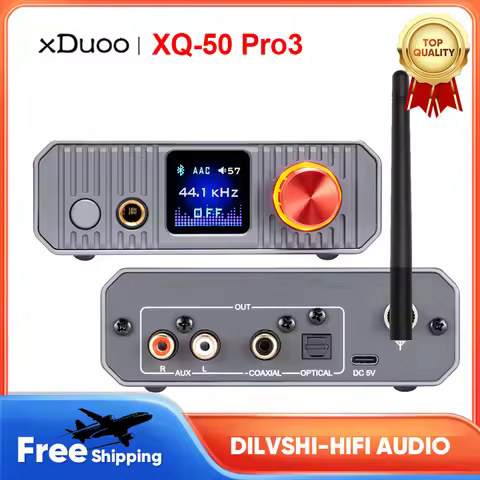 XDUOO XQ-50 PRO3 Bluetooth 5.1 Audio Converter HiFi Digital Headphone Amp 360mW CS43131 DAC Coaxial 