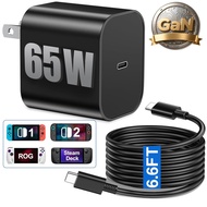 Pengecas Suis 2 65W - Penyesuai Kuasa AC GaN3 untuk Nintendo Switch/OLED/Lite & Stim Deck/OLED, Kabe