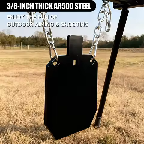 1pc AR500 Steel Targets for Shooting, 3/8" Thick AR500 Shooting Gong Combo Targets, Perfect for Targ