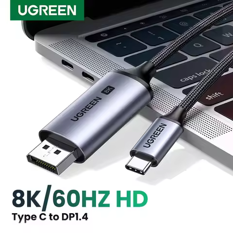 UGREEN Bidirectional USB C to DisplayPort 1.4 Cable 8K 60Hz for iPhone 15 Macbook Pro Thunderbolt 3/