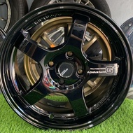 Advan GT 15 Inch 6.5JJ 4H114.3MM ET40 Glossy Black & Hyper Black