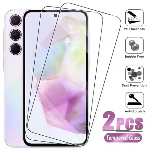 2Pcs Tempered Glass For Samsung Galaxy A13 A55 A35 A25 A15 A53 A73 Screen Protector for Galaxy A05 A