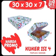 Cake Box_Kering 30x30x7 Pizza Box Lumos 500 gr Contents 4/cardboard Packing Folding_Front/Ost-R/ Hampers/By By/ Kue_Drying Eid Plain/Motif