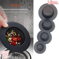LILAC Sink Strainer, Stainless Steel With Handle Drain Filter, Durable Anti Clog Floor Drain Black Mesh Trap Kitchen Bathroom Accessories
