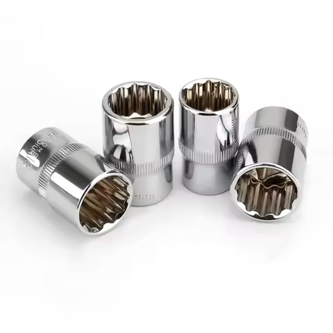 1pcs 1/2" Square Drive 12-point Socket Bit Ratchet wrench 12pt Sockets Hand Tool Kit 12 Angles Plum 