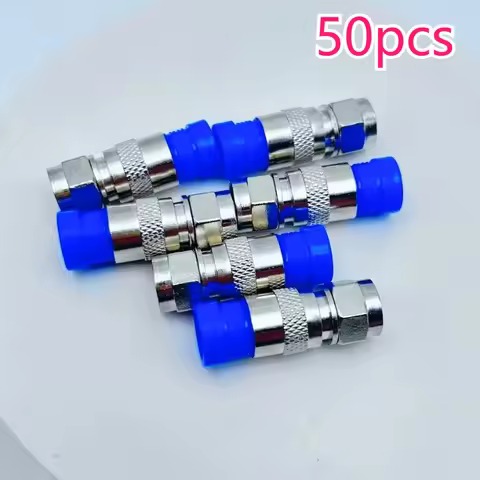 50pcs 75-5 F Type Compression Connector for Signal Amplifier CATV RG6 RG59 Black Coaxial Cable F Typ