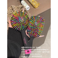 Korea Korea Eyecandy Rainbow Cushion CombAirbag Comb Fluffy Skull Top Soft Anti-Knotting