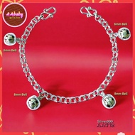 AAbaby Galleries AA472 Baby S999 Silver Anklet Bracelet Four Bells Rantai Kaki/Gelang Bayi
