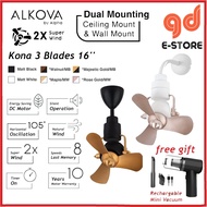 Alkova Alpha Kona DC Motor 8 Speeds Remote Control Ceiling Fan / Wall Fan