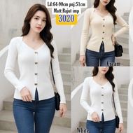 Long Knitted Blouse with Ribbon Symbol 3020 Korean Blouse Latest Beautiful Top/ Trendy Korean Fashio