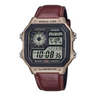 [𝐏𝐎𝐖𝐄𝐑𝐌𝐀𝐓𝐈𝐂] Casio AE-1200WHL-5A AE1200WHL-5A Digital Leather Strap Men's Watch