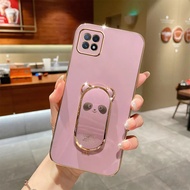 Electroplate three-dimensional panda stent for Oppo F1S Oppo F11 Oppo F11pro Oppo F9/F9 PRO Oppo k3 Oppo F7 Oppo F5 straight edge mobile phone case