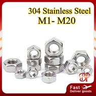 Hex Nut DIN934 304 Stainless Steel / SS304 Hexagon Nut DIN934 Grade A2-70  M1~ M20【XXBQ-MB-1】