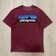 Edc🎱 Patagonia P-6 Logo Pocket Responsibili-Tee口袋Tee 酒紅 墨西哥製 穿搭 Size:S 日本專賣店購入