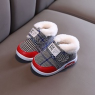 0-1-2 Winter Cotton Shoes Fleece Infants Toddlers Boys Learn to Add fashion Warm Boots Soft cod Snow