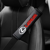 2pcs Car Seat Belt Shoulder Cover Carbon Fiber For Lexus Lexus IS250 IS300 RX330 RX350 Ct200h Accessories