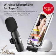 K9 TYPE-C Wireless Clip Microphone Live 2in1 Low Latency for Mobilephone Live Gaming