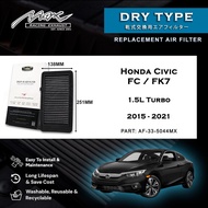 Honda Civic FC /  FK7 1.5L Turbo 2015-2021 33-5044MX Max Racing Exhaust Performance Drop-in Dry Type