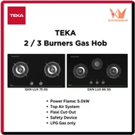 TEKA - 2/3 Burners Gas Hob with Top Air System | GKN LUX 75 2G, GKN LUX 86 3G