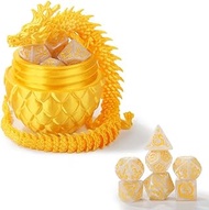 DND Dice Set 7 Pcs and 3D Printed Dragon Egg,DND Dice Dungeons and Dragons Starter Games Fidget Toys