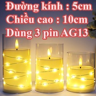 Cốc ly nến điện tử dùng pin trang trí bàn tiệc tiệc cưới noel giáng sinh tết