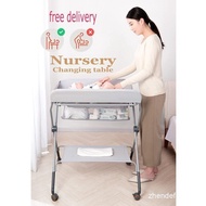 FREE DELIVERY/AVAIABLE  baby bathtub stand Diaper changing table foldable/moveable Storage changer u